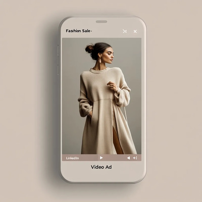 Fashion Sale - LinkedIn Video Ad - Dynamic LinkedIn Video Templates for Fashion Brands and Marketers