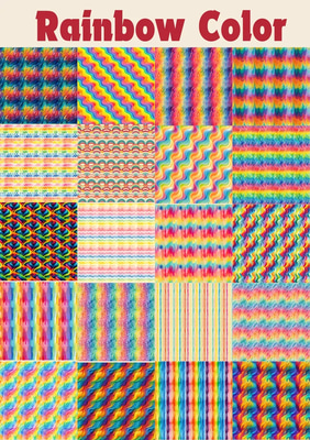 Holographic Rainbow Spectrum Patterns - Futuristic Digital Textures for Creative Branding and Design Projects