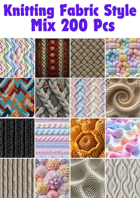 200 Fisherman Knit Patterns - Organic Textured Fiber Weave Designs for Creative Fabrics & Printables