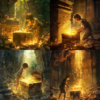 Curse or Fortune Fateful Discovery - Atmospheric Narrative Concept Art for Storytelling and Creative Projects