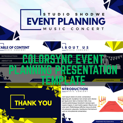 ColorSync Event Planning Presentation Template - Streamlined Branding & Business Proposal Designs for Professionals