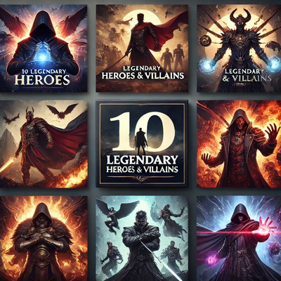 10 Legendary Heroes & Villains - Cinematic AI Video Prompts for Storytellers and Creators