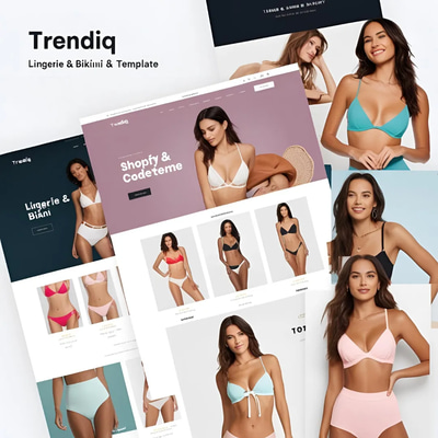 Trendiq Lingerie & Bikini Shopify Template - Modern Responsive E-commerce Theme for Fashion Brands