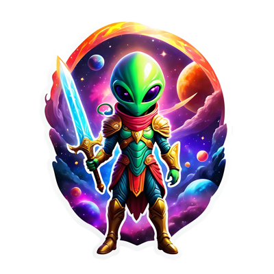 50 Cosmic Visitors UFO Sticker Pack - GlossEdge Collective Space Aliens & UFOs for Creative Projects and Digital Decor