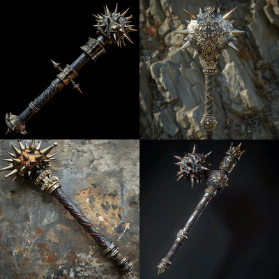 Judgment - Arcanotech Morningstar - Visionary Concept Art for Weapon and Armor Design Enthusiasts