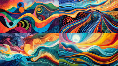 Chroma Vortex Psychedelic Terrain - Abstract Digital Environments for Visionary Creators and Immersive Projects