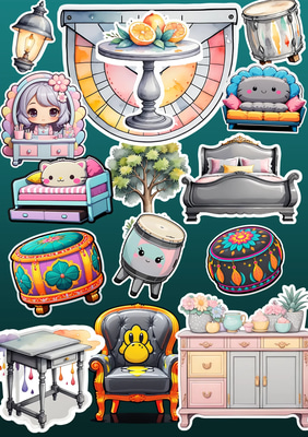 25+ Peaceful Cottage Hut Sticker Collection - Charming Vinyl Nest Stickers for Cozy Home and Castle Themes