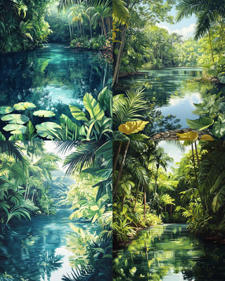 Crystal Clear Lagoon - Tropical Landscape Art for Serene and Vibrant Visual Projects 2025-2026