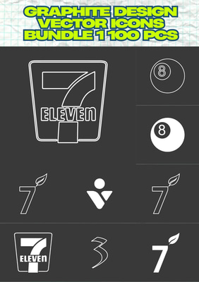 100+ Icons Graphite Vector Sample - Clean PixelGlyph Lab Icon Set for Designers and Developers