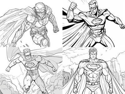 Hero Transformation Coloring - Dynamic Superhero Coloring Pages for Creative Kids and Fans