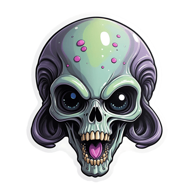 10 Skull Horror Sticker Starter Pack - Spooky Paranormal Sticker Bundle for Creators and Designers