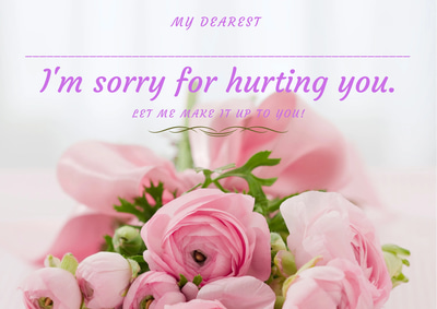 Friendship Sorry Simple Apology Postcard - Elegant GraceNote Studio Card for Heartfelt Personal Messages and Meaningful Connections