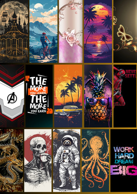 Mobile Skins Core Edition Bundle 100 Pcs - Sleek Customizable Mobile Device Wraps for Personal and Business Branding