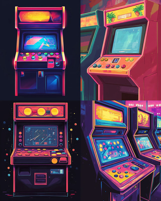 Retro Arcade Machine Pixel Art - Nostalgic Pixel Art Vehicles and Machines for Game Designers and Retro Enthusiasts