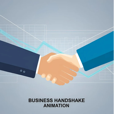 Business Handshake Animation - Dynamic Corporate Video for Professional Business & Technology Presentations 2025