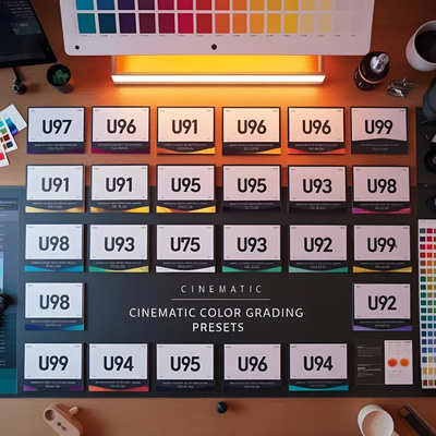19 Cinematic Color Grading Presets - VividStroke Lab Cinematic Filters and Gradient Effects for Photographers and Editors