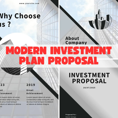 Modern Investment Plan Proposal - Sleek Real Estate Proposal & Survey Templates for Professional Branding