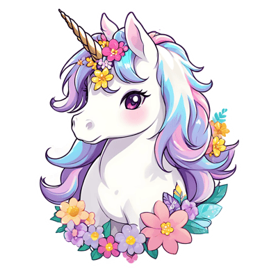 10+ Enchanted Horns Unicorn Set - Magical Animal Stickers for Creative Projects and Personalization