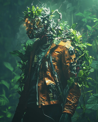 Dystopian Bio-Enhanced World - Futuristic Biopunk Art for Sci-Fi Creators and Digital Storytellers