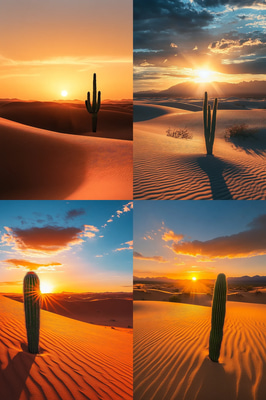 Desert Landscape Dramatic Natural Scene - Cinematic Photographic Wall Art for Inspiring Interiors and Creative Spaces
