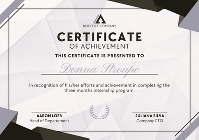 Classic Bordered Achievement Certificate - Timeless Editable Templates for Professional & Educational Recognition