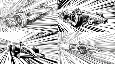 Race Car Coloring Page - Dynamic Transportation Coloring Sheet for Creative Kids and Educators