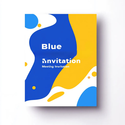 Blue Yellow Business Meetup Flyer - Modern Corporate Invitation Template for Professional Networking Events and Brand Promotion
