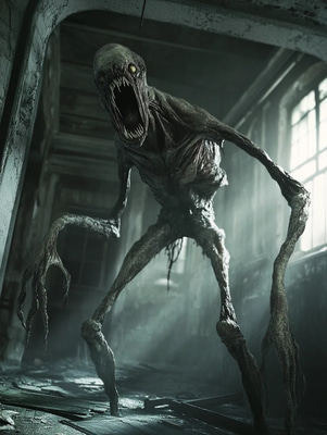 Nightmarish Twisted Creature Design - Dark Horror Creature Art for Creators and Storytellers