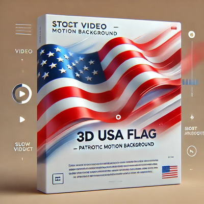 3D USA Flag Wave - Patriotic Motion Background - Cinematic 3D Patriotic Motion Graphics for Dynamic Video Projects