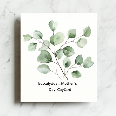 Eucalyptus Mother's Day Card - Elegant Floral Greeting for Warm, Heartfelt Celebrations