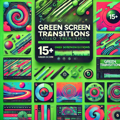 15+ Green Screen Transitions - Dynamic Motion Graphics for Video Editors and Content Creators
