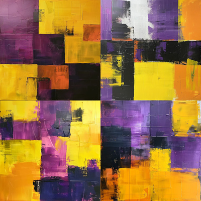 Bold Contrast Color Field Abstract - Vibrant Abstract Art for Contemporary Spaces and Creative Projects
