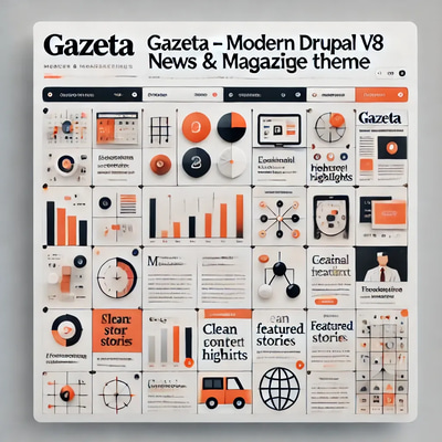 Gazeta Modern Drupal V8 News Magazine Theme - Sleek Responsive Design for Publishers and Editors
