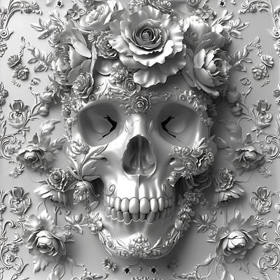 100 Gothic Skull Treasury - Vintage & Retro Gothic Pattern Collection for Designers and Creators