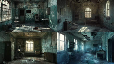 Sanctuary Lost Corridor of Whispers - Immersive Digital Horror Environment Art for Game Developers and Storytellers