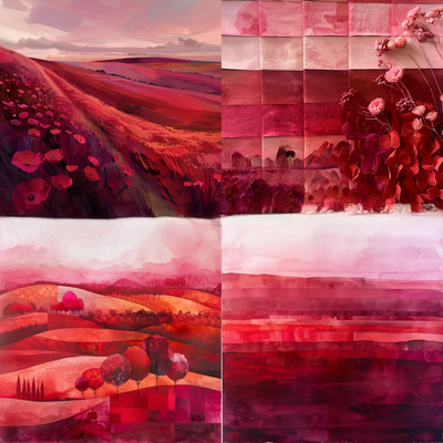 Crimson Red Gradient Color Field - Vibrant Abstract Color Field Painting for Contemporary Art Lovers and Creative Spaces