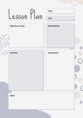 Minimalist Soft Blue Lesson Plan - Clean Educational Template for Professional Course Materials and Training Sessions