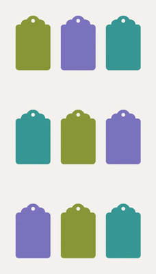 Christmas Gift Tag Merry & Bright Illustration - Festive Packaging Label Template for Seasonal Branding and Gift Wrapping