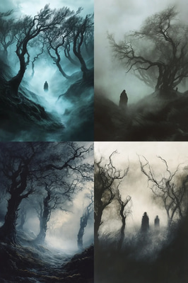 Dark Haunted House on a Hill - Gothic Classic - Eerie Horror Wall Art for Spooky Home Decor and Atmospheric Spaces