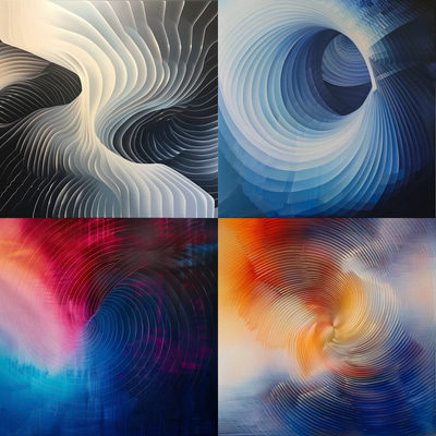 Kinetic Abstract Dynamic Radiating Shapes - Vibrant Kinetic Abstraction Art for Creative Visual Projects