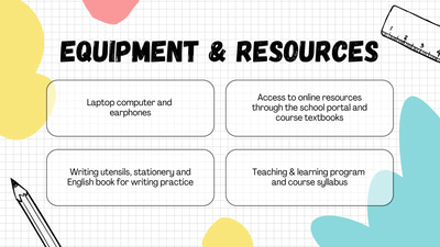 Pastel Doodle Style - Back to School English Syllabus - Creative Lesson Plan & Course Material Templates for Educators and Trainers