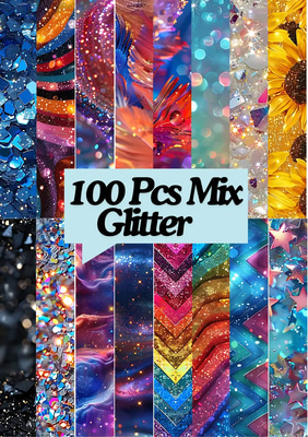 100 Diamond Glitter Burst Patterns - Playful ChibiCraft Studio Anime-Inspired Digital Backgrounds for Creative Projects
