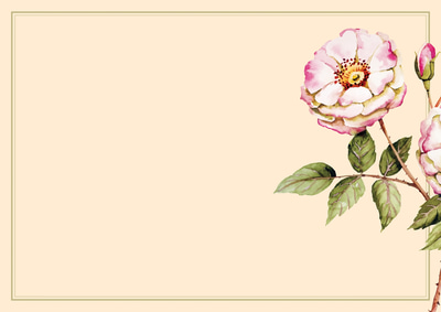 Cream Watercolor Flower Obituary Card - Elegant Funeral Invitation for Compassionate Memorials and Thoughtful Remembrance