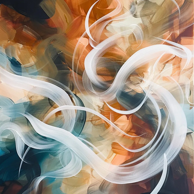Lyrical Abstract Dynamic Swirling Motifs - Vibrant Abstract Art for Creative Prints and Inspiring Visual Projects