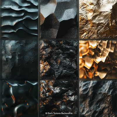10 Dark Textures Background Pack - Moody 3D Textured Backdrops for Creative and Commercial Projects
