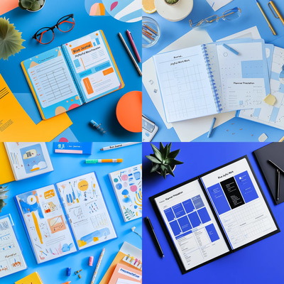 Blue Journal Joyful Work Planner Presentation - Streamlined Project & Task Management for Productive Professionals