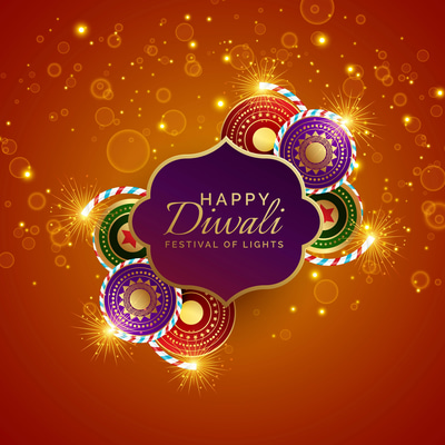 Diwali Sale Poster - Festival Fireworks & Crackers Theme - Vibrant Celebration Design for Festive Marketing and Event Promotions