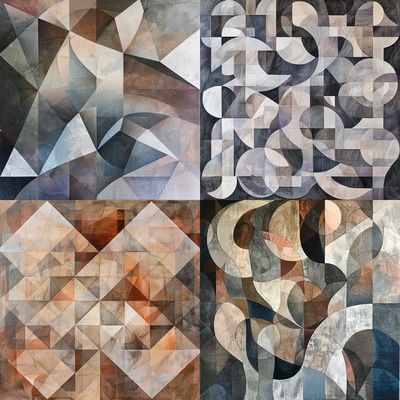 Geometric Abstract Intricate Tessellation - Modern Geometric Abstraction Art for Creative Designers and Visual Projects