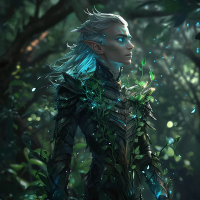 Moonveil Arcane Fey Noble Concept Art - Enchanting Fantasy Character Design for Creators and Storytellers