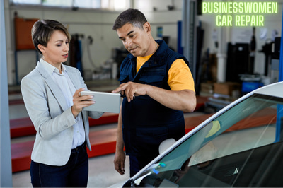 Professional Women Car Maintenance Photos - Empowering Automotive Stock Images for Marketing and Editorial Use